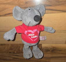 * NICI * Plüschfigur * Maus * Alles Liebe * Stofftier * grau rot * 22cm *