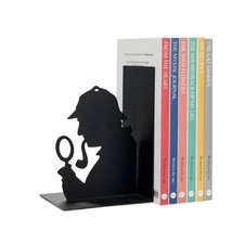 Sherlock Black Metal Bookend