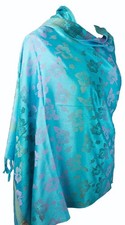 Blauer Damen Pashmina Schal