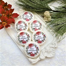 6 x Seife Gästeseife Handseife Weihnachtsgrüße Badezimmer WC Deko Weihnachten