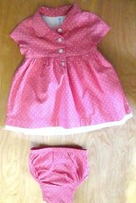 Ungetragenes Baby Gap Kleid & Schlüpfer Set. Retro 50er Jahre Design, gepunktet - Alter 0-3 M