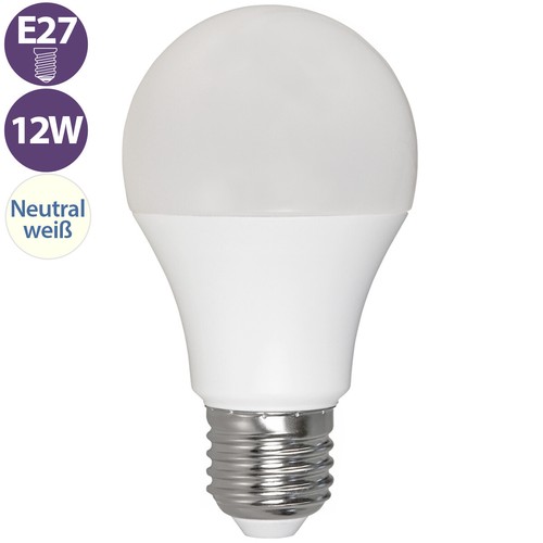12w led birnen - e27, kaltweiß