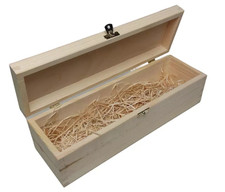 Holzkiste für 1 Flasche Wein