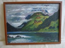 Ölbild  im Holzrahmen