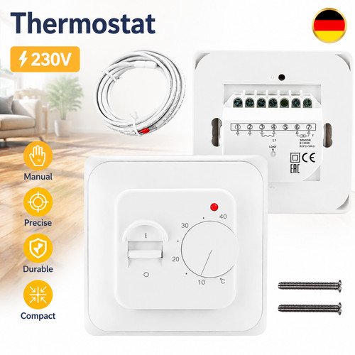Unterputz raum thermostat inkl - unterputz,