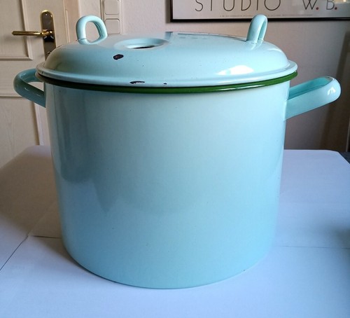 Shabby emaille einmachtopf - emaille,