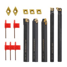 4 Set Hartmetall Drehmeißel Klemmhalter Drehstahl 8mm Mit 5Stk Wendeplatten Satz