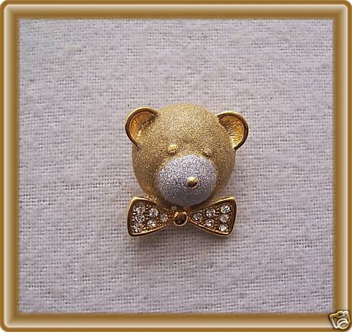 Brosche teddy mit - teddy, neu
