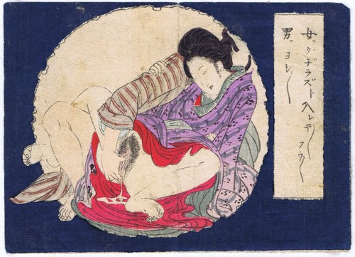 Shunga farbholzschnitt - -,