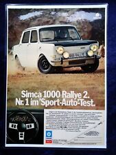 Simca 1000 Rallye 2, Die Nr. 1