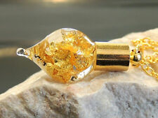 Namenskette Goldkette 3D Glaskugel KETTE gefüllt mit  Blattgold Gold 24 Karat