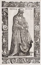 Toscana Tuscany Toskana woman donna costume Trachten woodcut Vecellio 1590