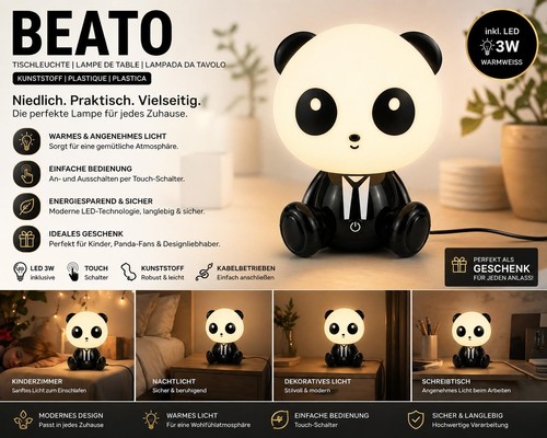 Niedliche panda led tischlampe - niedliche,