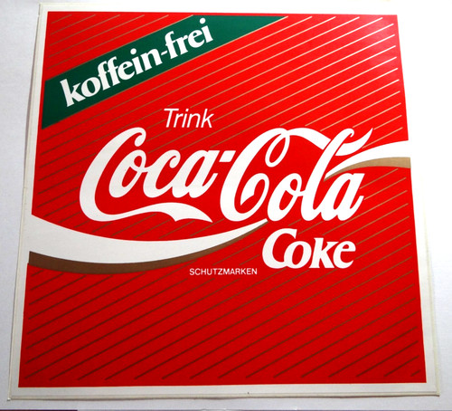 Werbe aufkleber coca - werbe-aufkleber, coke