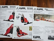 KÖPPL Kommunal Mäher Schneefräsen Traktor Schlepper Programm Prospekt Brochure d