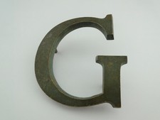 Vintage Messing Buchstabe G
