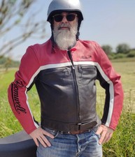 Motorradjacke Cromwell M schwere Lederjacke Racingjacke mit Protektoren Biker