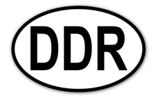 Aufkleber DDR Auto PKW Kennzeichen Länderkennzeichen GDR Trabant Wartburg MZ