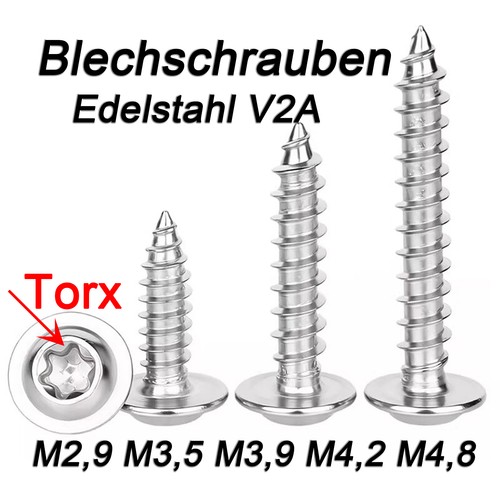 Blechschrauben torx flachkopf - torx,