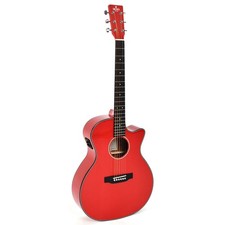 Sigma GMC-1E-MFR Metallic Flake Red Dreadnought Westerngitarre