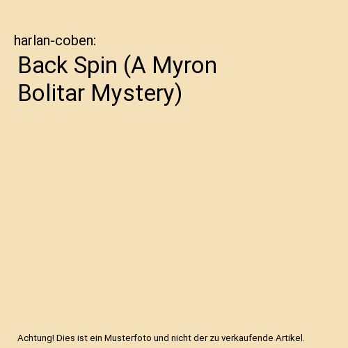 Back spin myron bolitar - myron,
