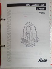 Leica Gebrauchsanleitung für Tachymeter System TPS 1000