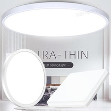 LED Deckenleuchte ultraflach Panel Deckenlampe Wohnzimmer Licht Flur Bad-lampe