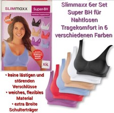 6er PACK Slimmaxx Damen BH Super-BH in 6 versch. Farben  Nahtloser Tragekomfort