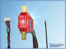 SM-Modellbau UniLog Stromsensor 400 A,6mm LMT Gold für Akkus mit Stecker am Plus