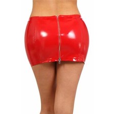 Sexy damen vinyl - damen, vinyl-minirock