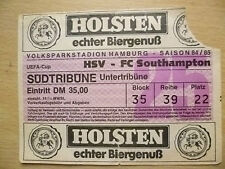 Ticket 1984/85 UEFA CUP - HSV gegen FC Southampton