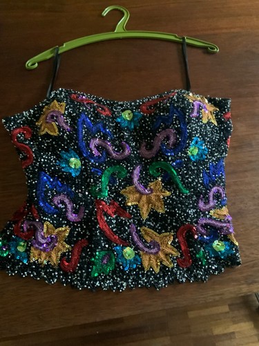 Festliches glitzertop bunt - festliches,