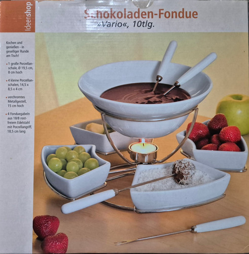 Schokoladen fondue set - schokoladen-fondue-set, "vario"