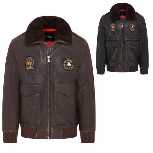 Herren leder bomber aviator - leder,