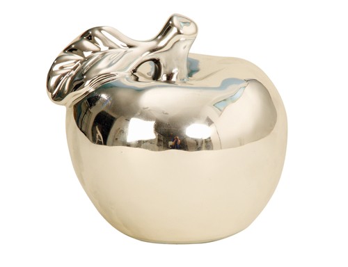 Apfel skulptur silber - apfel,