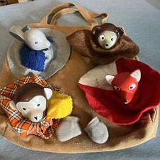 Brummerle/Äffchen/Fuchs und Esel/Fingerpuppen Handpuppen/DDR/Retro/Theater