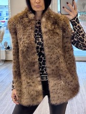 Damen Weste Jacke Kunstfell