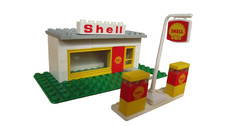 LEGO 648 Legoland: Shell Service Station von 1971, komplett, mit Orig. Bauanl.