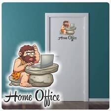 Türaufkleber Home Office Neandertaler Laptop Digitaldruck Tür Wand Tattoo DT096 