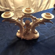 Antiker Porzelan Kerzenhalter