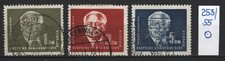 DDR 1950, Freimarken I/ Wilhelm Pieck,, Markwerte gestempelt (Mi. 253/55)