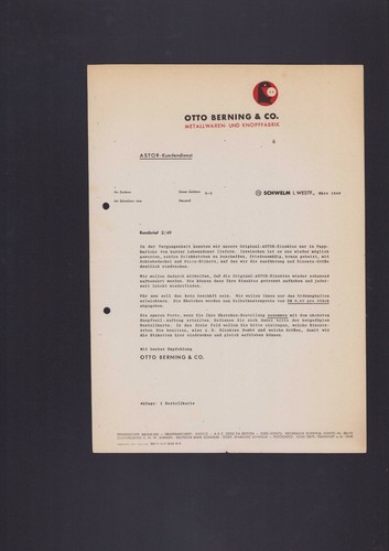 Schwelm brief 1949 otto - schwelm,,
