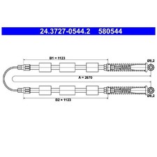 2x ATE Handbremsseil hinten