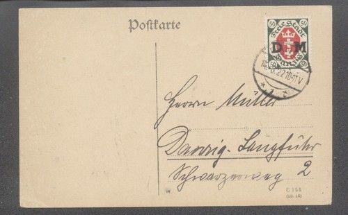 Danzig dienst ortspostkarte - danzig,dienst, 8,ortspostkarte