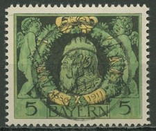 Bayern 1911 Prinzregent Luitpold Linienzähnung 92 B mit TOP-Stempel