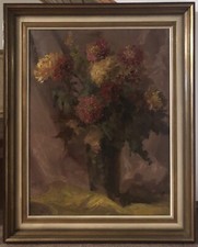 Original Ölbild Blumen von