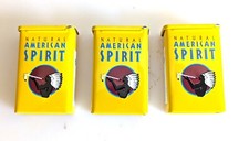 3x American Spirit Zigarettendose Blechdose Dose Gelb NEU Blech Schiebedeckel