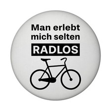 Fahrradfahrer Magnet rund mit