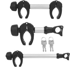 Rahmenhalter für Fahrradträger abschließbar 3er/Set aus lang/kurz/beidseitigen