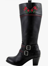 Kunstleder Stiefel schwarz 37